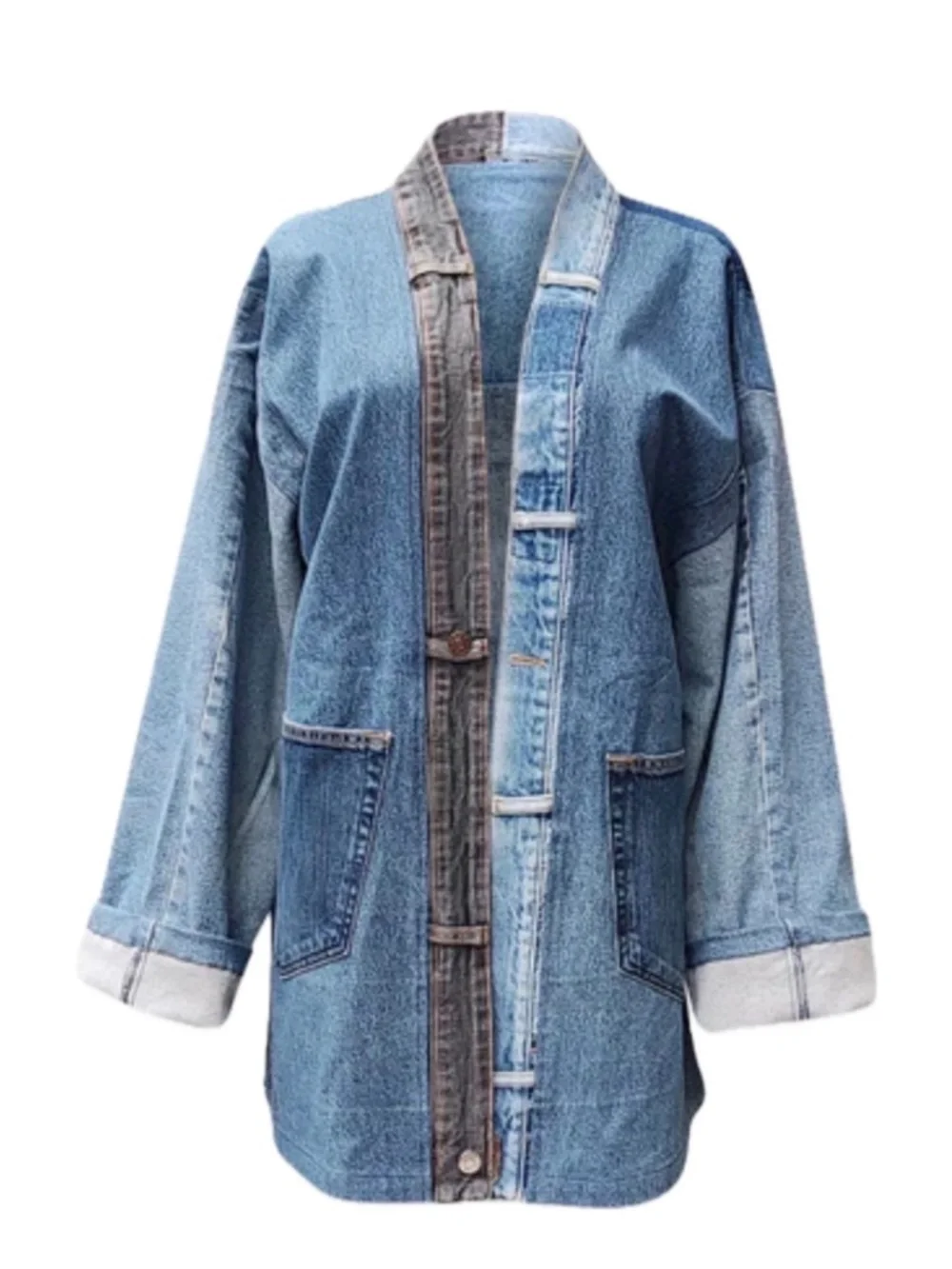 Fifth Origins waste to wonder recycled denim kimono astrid